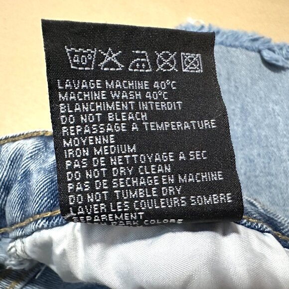 Redial Premium Denim Paris Light Blue Ripped Jeans - Size 7 or 8 - Picture 8 of 8